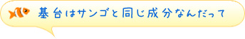 基台はサンゴと同じ成分なんだって